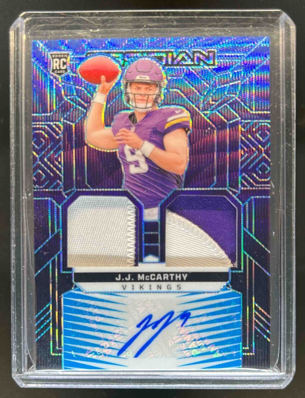 JJ McCarthy Panini Obsidian Rookie Materials Ink #RMIJMY FOTL Deep Sea Mojo