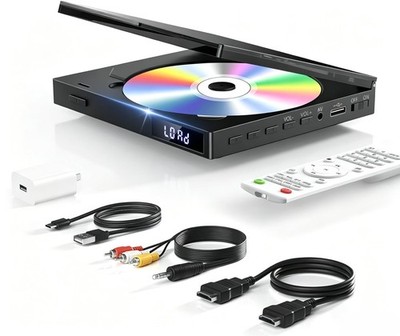 1080P HD Mini Players for TV, All Region Free Player, Supports HDMI/RCA/USB/A...