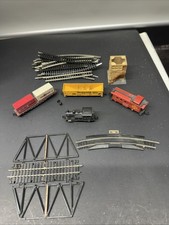 VTG N Scale Train Lot MP Santa Fe AHM, tracks, engine cars, bridge untested