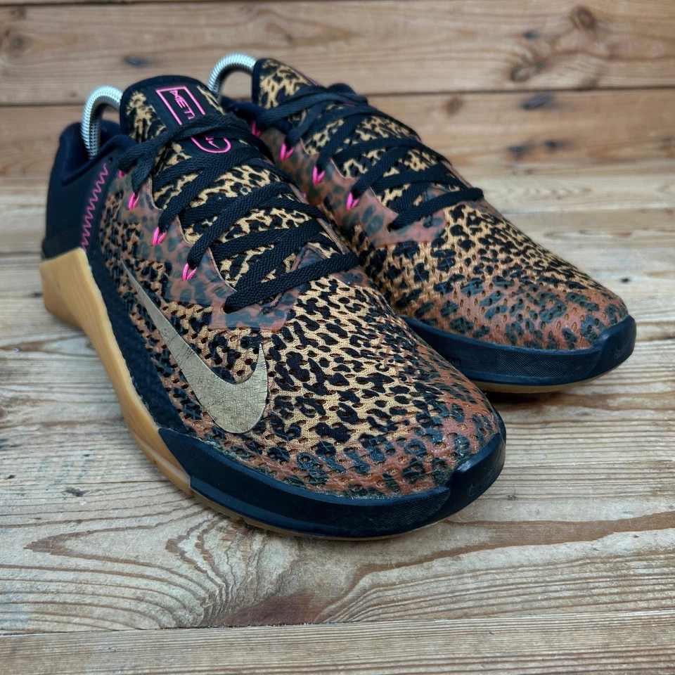 Nike Trainers Womens Size UK 8 Metcon 6 Black Leopard Print Crossfit Gym Hyrox - Image 3 of 4
