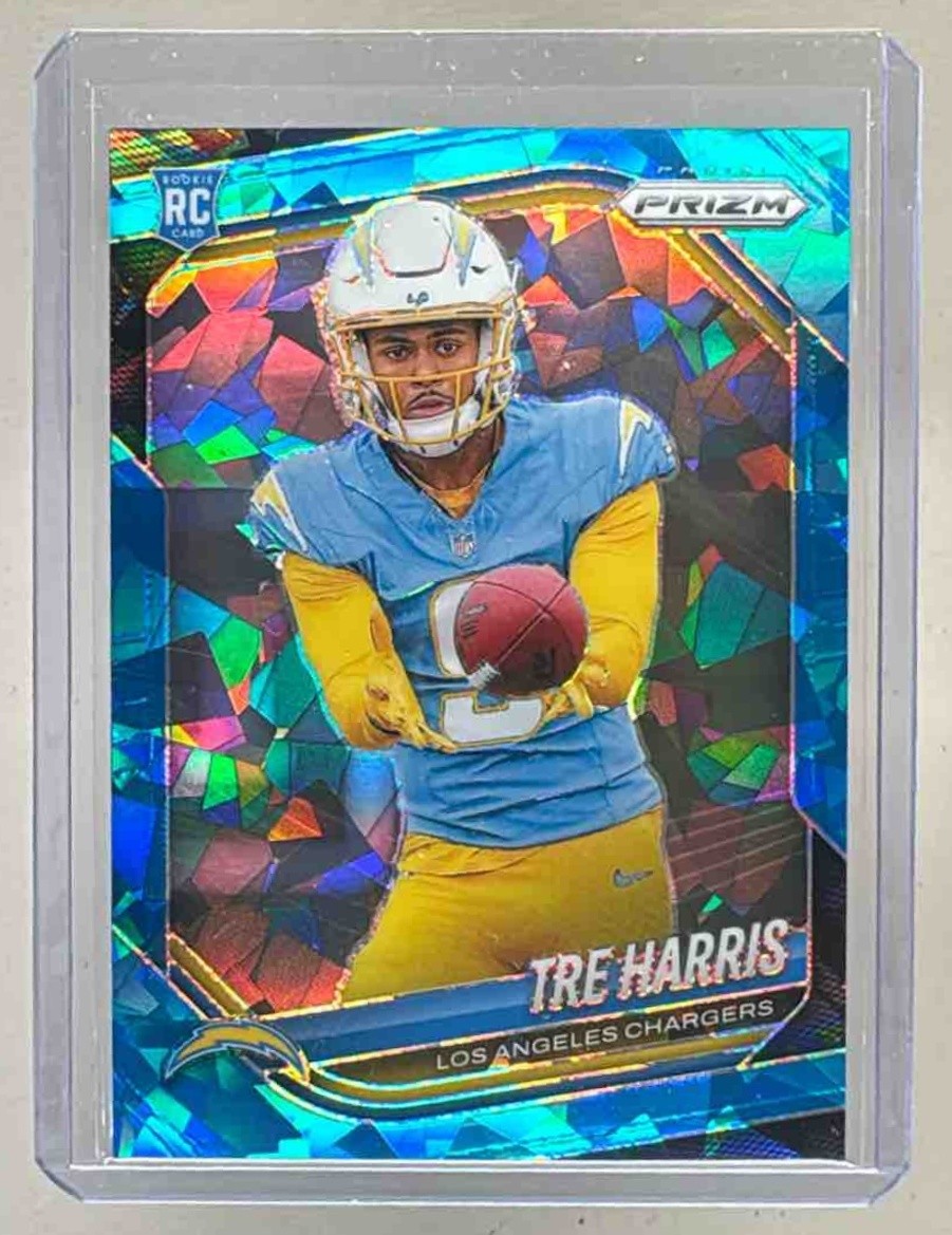 Tre Harris 2025 Panini Prizm #371 Blue Ice Rookie RC /99
