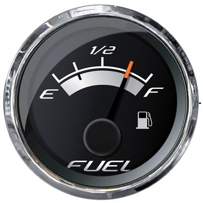 Faria Beede Instruments Platinum 2'' Fuel Level Gauge (E-1/2-F) 22021
