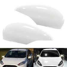 2x Spiegelkappe Gehäuse Abdeckung Weiß Glänz für Ford Fiesta VI CB1, CCN 2008-17