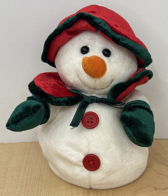 Beanie Plush Snowman 6'' Red Cape Holiday Collectible Plush