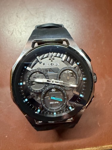 Bulova Curv 98A161 44mm Men's Chronograph Precisionist Watch Sapphire