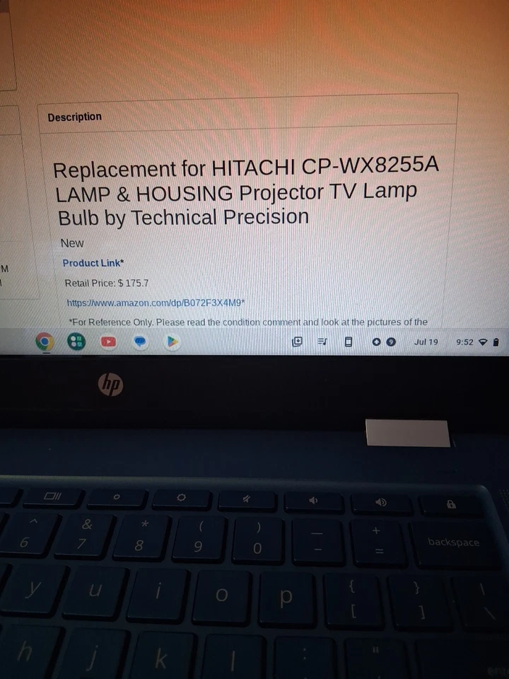 Replacement Lamp for Hitachi CP-WX8255A Projector Philips Bulb - Image 2 of 4