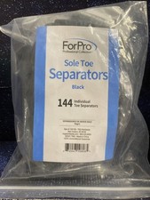 ForPro Sole Toe Separators, White, Individual Toe Separators for Pedicures 144pc