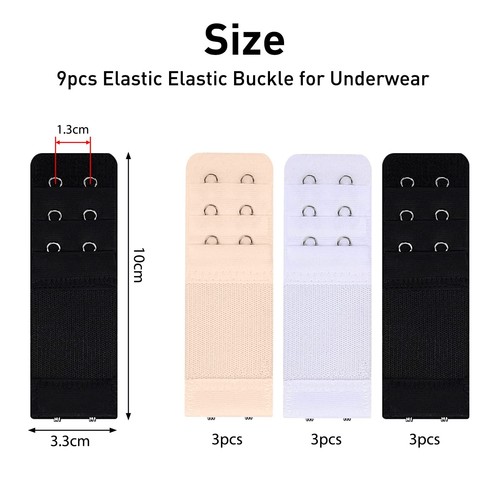 8 Pezzi Estensione Reggiseno Allunga Reggiseno 3 ganci 2 ganci Prolunga - Foto 2 di 7