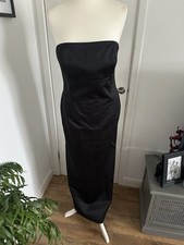 Debut Debenhams Women’s Black Strapless Maxi Evening Dress Size 14 VGC