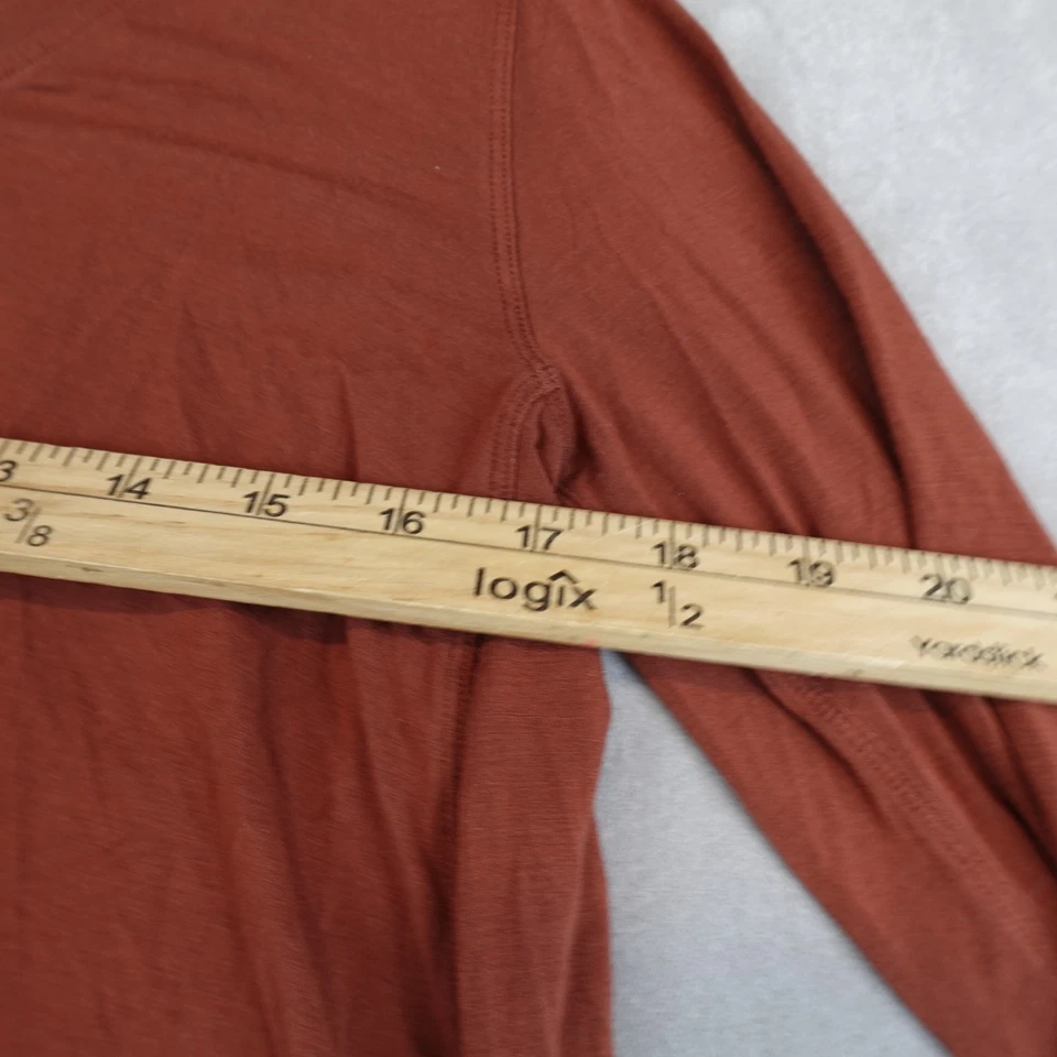 Lululemon Up For Down Time Long Sleeve Tee Dark Terracotta Womens 6 - Image 3 of 4