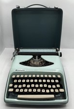 Vintage Remington Streamliner Type Writer Teal Green Holland 1960s FOR PARTS thumbnail