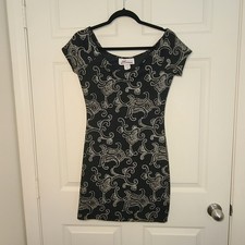 Vintage Y2K Zanoni Black Mini Dress Made in USA Whimsigoth Size Small