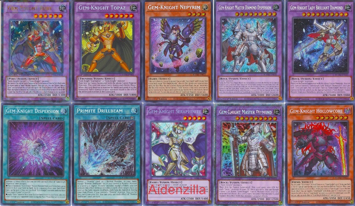 Yugioh Gem-Knight Deck - Nepyrim Lady Brilliant Hollowcore Dispersion Fusion
