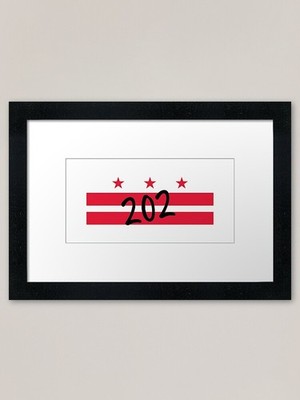 Washington DC Flagge 202 Gerahmte Kunst P Gerahmtes Wandbild Poster Leinwanddruck Bild