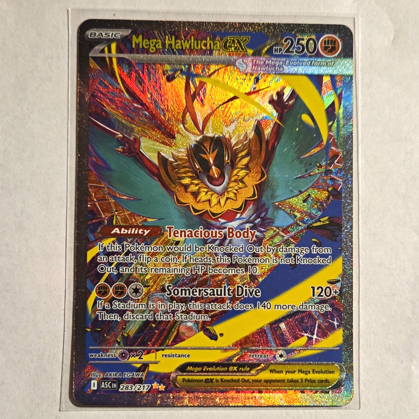 Nintendo Mega Hawlucha EX 283/217 Ascended Heroes SIR FA Holo ENG