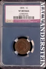 1895 Indian Head Cent - NCS VF Details - Scarce  No Reserve  #SLK596