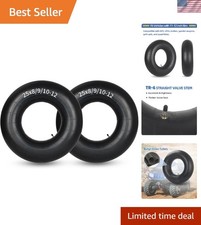 25x8/9/10-12 Butyl Inner Tubes, 2 Pack with TR6 Valve Stem, Heavy-Duty ATV In...