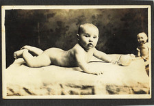 Snapshot Baby Black and White Real Photo Vintage Scrapbook Paper Backing