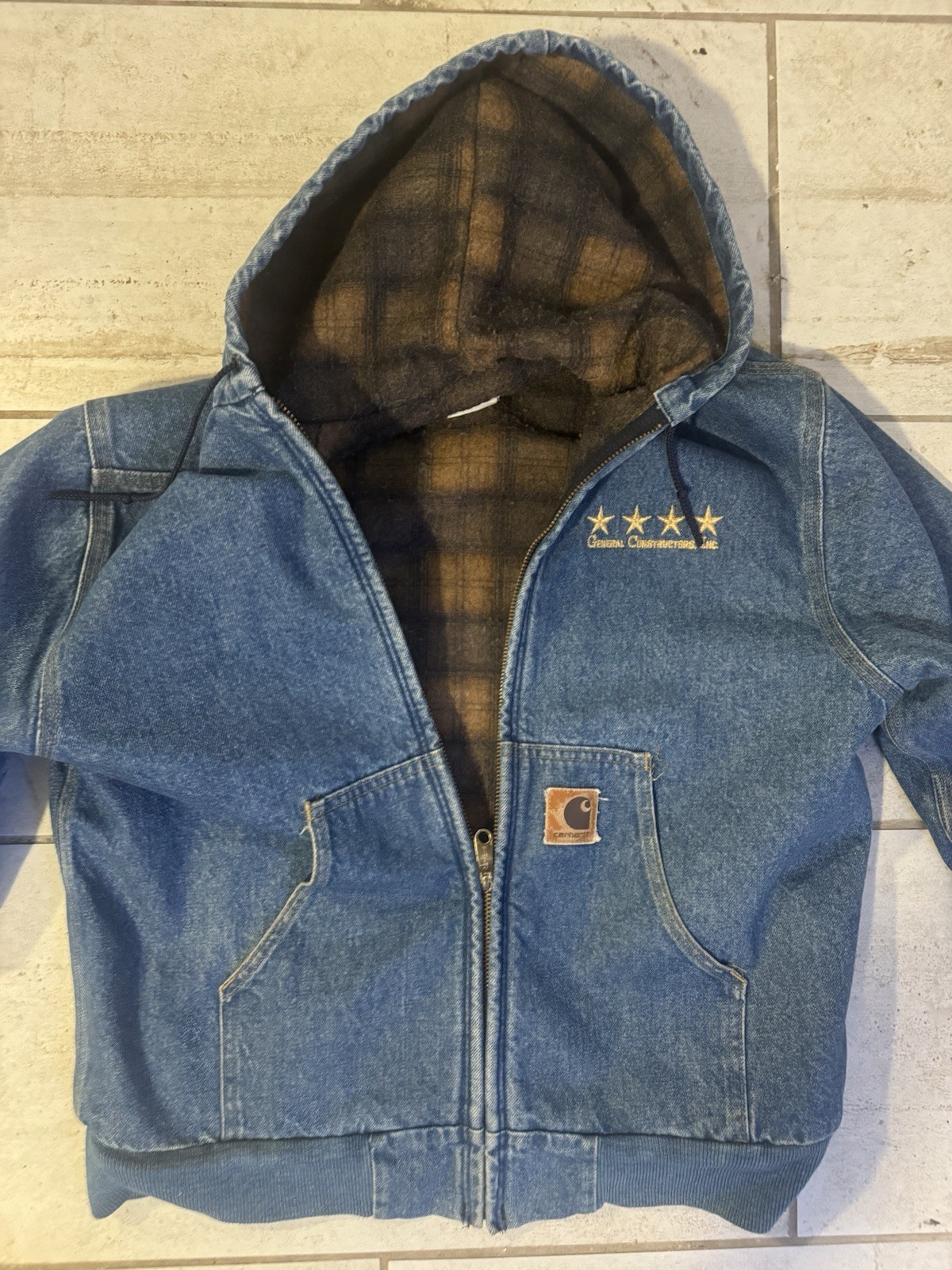 Carhartt Denim active Jacket flannel lined