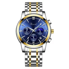 Dizizid Men'S Quartz Chronograph Watch, Popular Business Wristwatch, Stylish Mu_