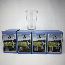 2019 PGA Bethpage Black 16 oz Ale Glass Cup Lot Of 4 NIB
