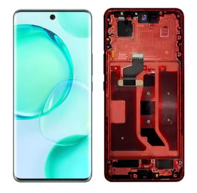 For Honor 50 OLED LCD Display Touch Screen Digitizer Assembly With Frame Red