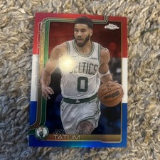 2025-26 Topps Chrome - Jayson Tatum #49 Red White & Blue Refractor