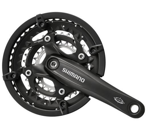 Shimano Kurbelgarnitur Trekking FC-T521 Octalink 3X10, 170 Mm, 44-32-24 Z., Schw-image