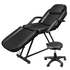 73in Multipurpose Massage Bed Spa  Salon Facial Tattoo Chair w/Hydraulic Stool