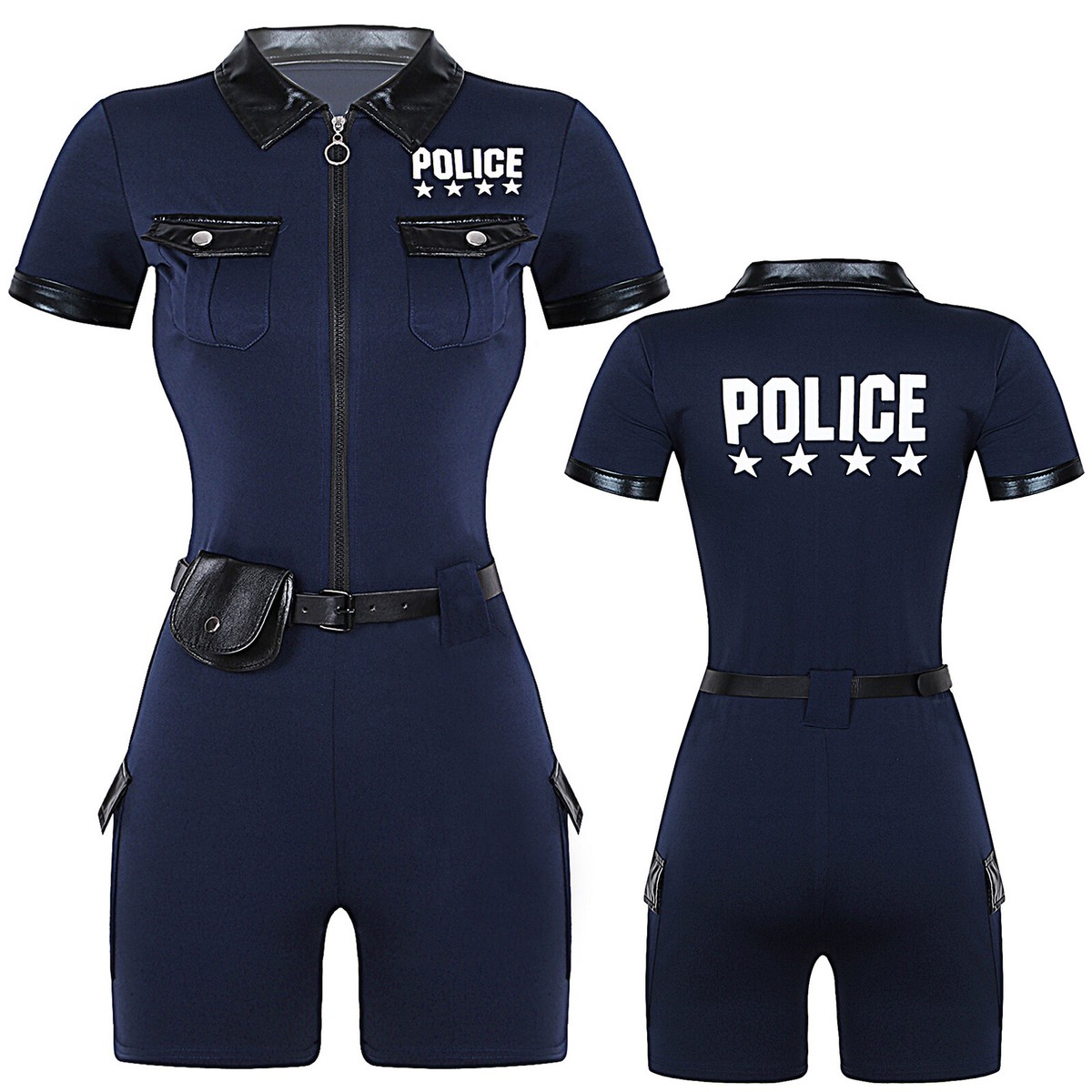 Womens Policewoman Professional Outfits Bodycon Uniform Police Officer Costume E - Foto 8