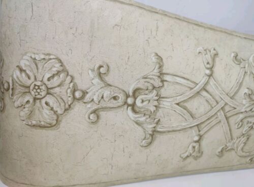 Gold Brown Stone Carved Floral Medallion Architectural Border Wallpaper NTX79269 - Picture 3 of 6