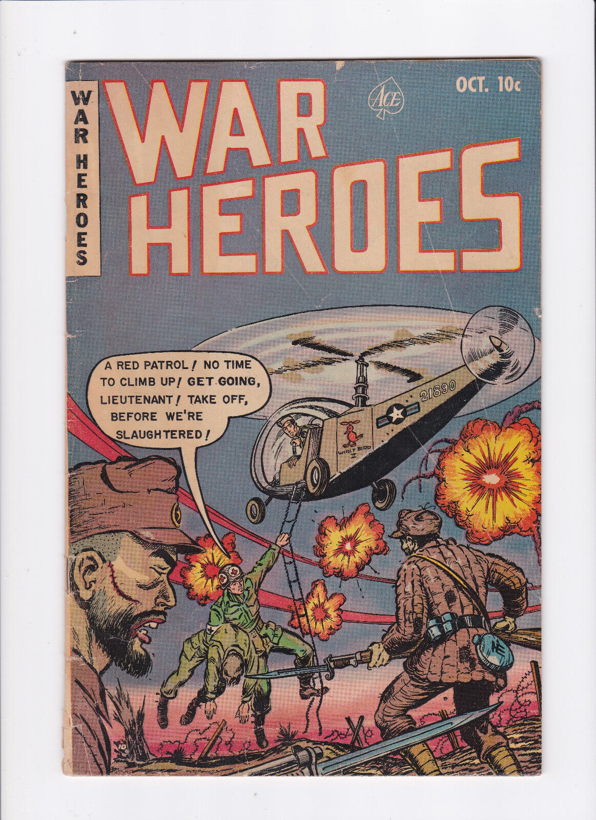 WAR HEROES #4 [1952 GD+] MEDIC/HELICOPTER COVER!