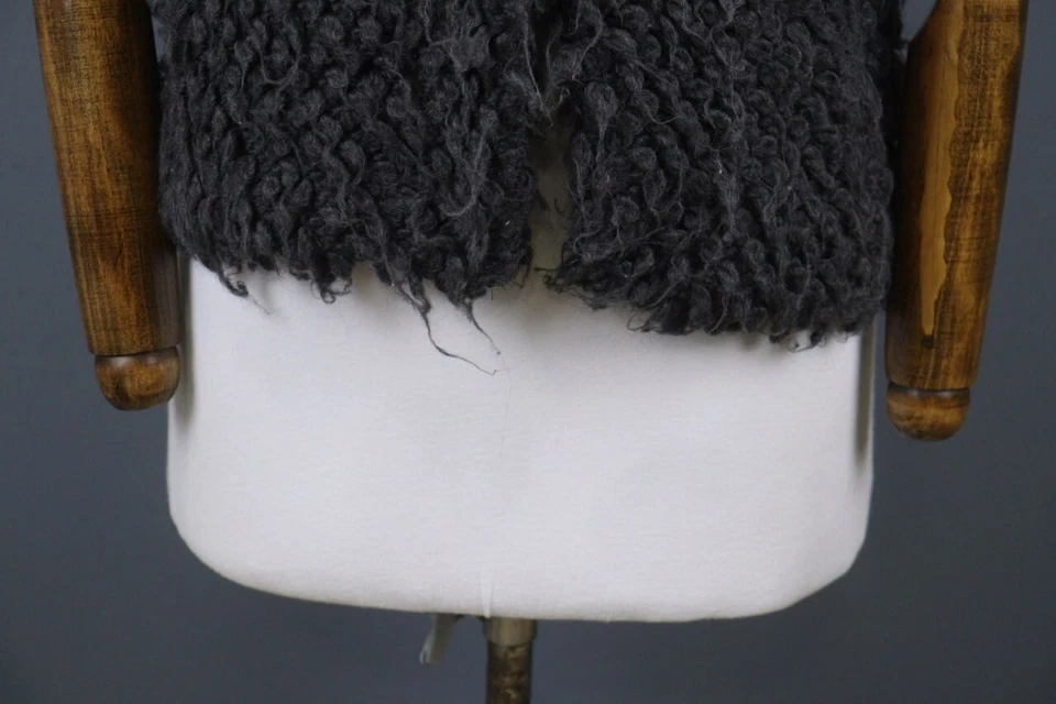 Chaqueta Chaleco IRO Carene Gris Sin Mangas Tejido Boucle Talla 38 Foto 3 de 4