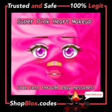 ROBL0X cSapphire Super Pink Heart Make Up FACE Toy Code Sent Fast eBay Messages