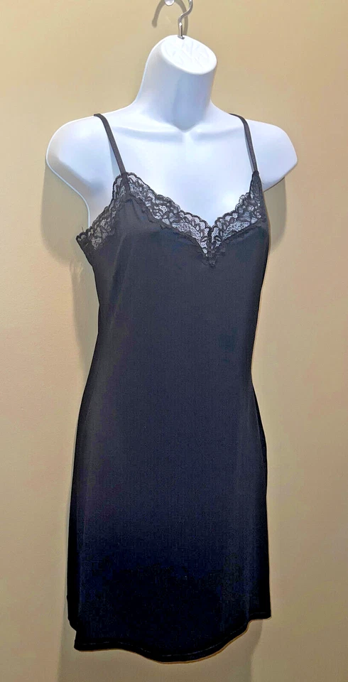 LINDEX ¡NUEVO CON ETIQUETAS! Mujer Premium Nylon Deslizamiento Completo con Encaje y Correas Ajustables, Talla S Foto 2 de 4