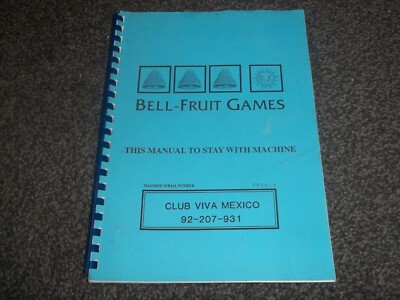 Bell fruit machine manual machine