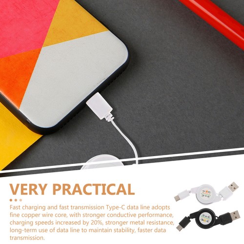2 Pcs Telescopic Data Cable Usb Retractable Multifunctional Charging - 第 12/12 張圖片