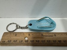 Old Navy Vintage Aqua Sandal Flip Flop Keychain Keyring Accessory Charm