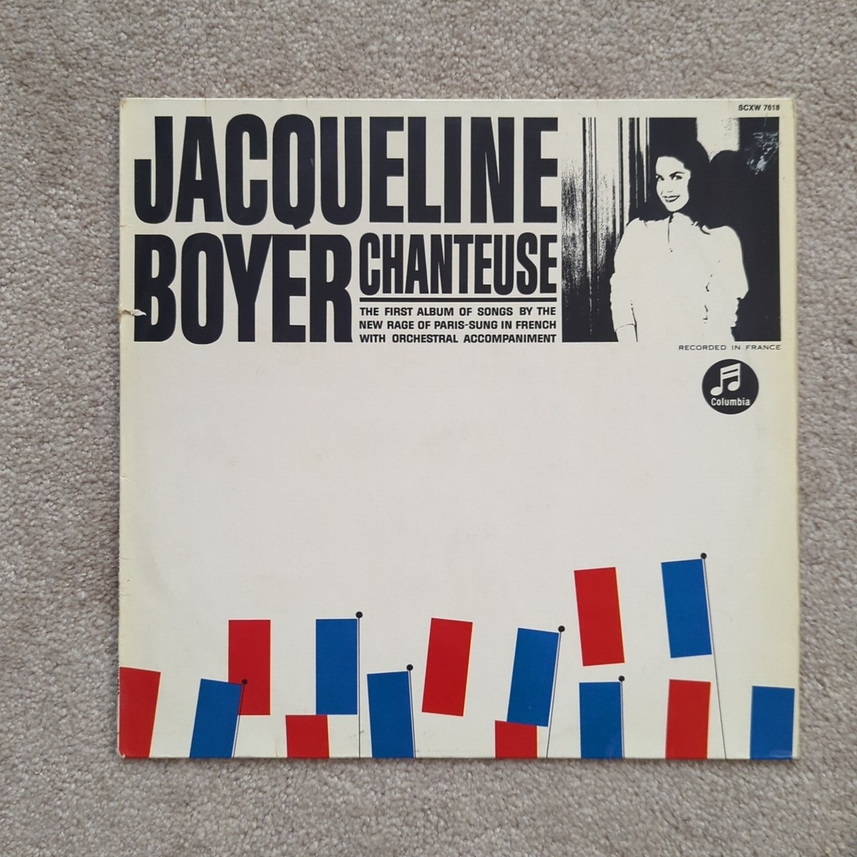 Jacqueline Boyer Chanteuse Vinyl LP Record Album France. Columbia