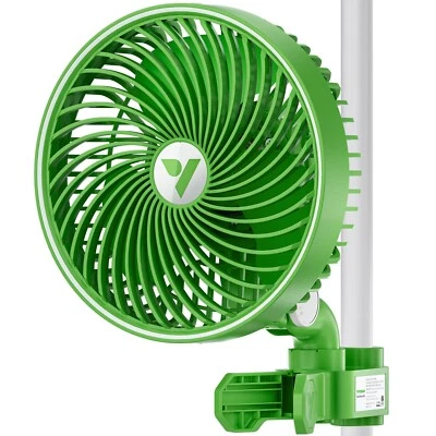 VIVOSUN AeroWave E6 Grow Tent Fan,6" Ventilator Clip-On Fan für Grow Zelt,Grün