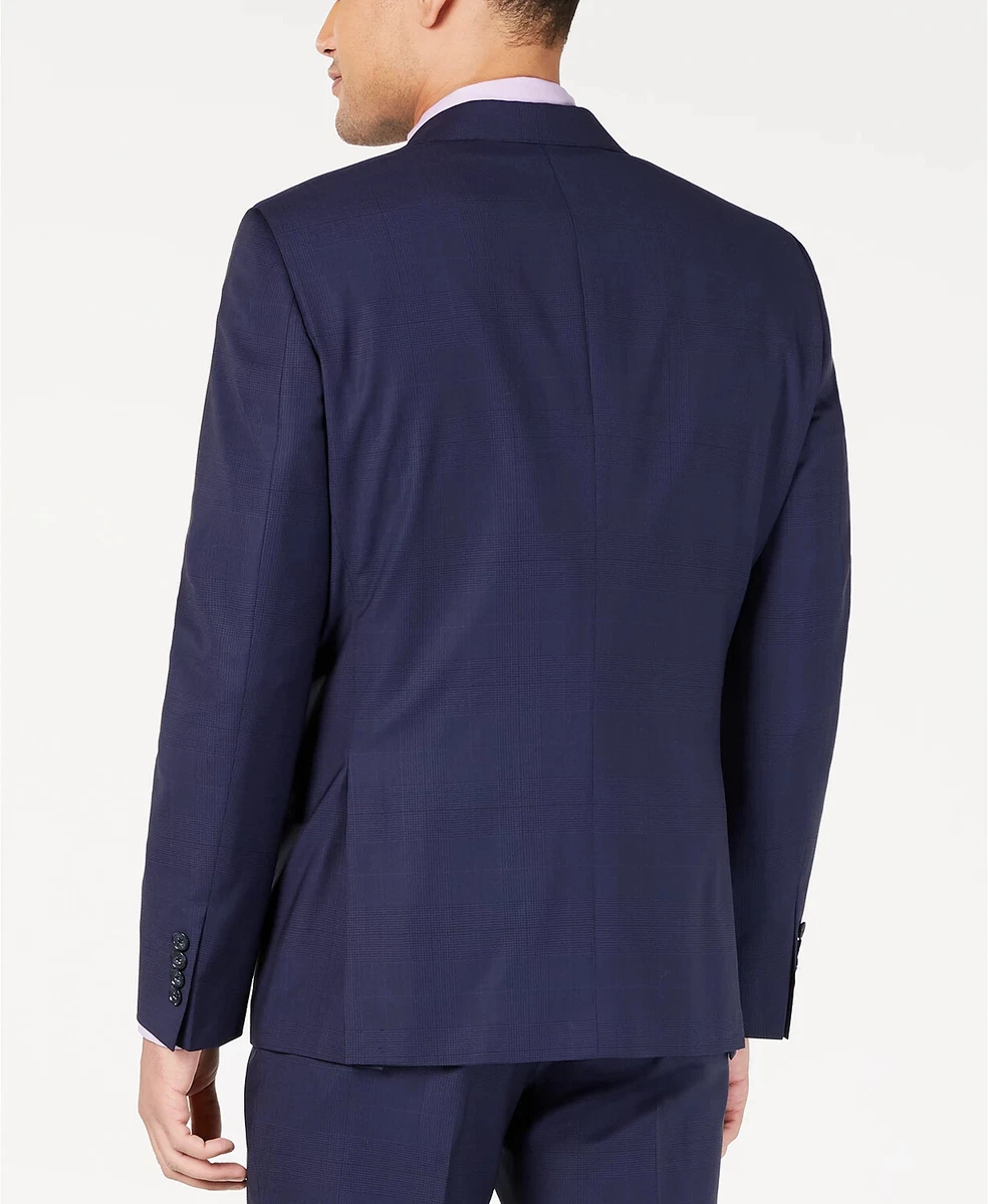 dkny navy blue suit