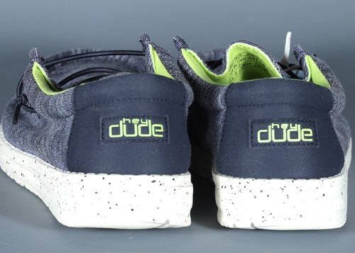 Scarpe da ragazzo HEY DUDE WALLY YOUTH STRETCH NAVAL SPECKLE leggere slip on taglia Y6L7 - Foto 3 di 3