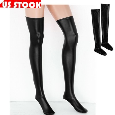 Lady Long Tights Stockings Wetlook Sexy 