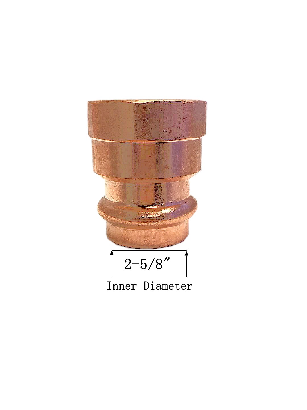 Libra Supply Lead Free 2-1/2 inch, 2-1/2'' Press Copper Female Adapter P x FIP