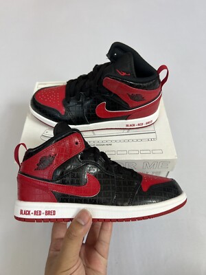 Retro Bred Preschool Red Jordans Nike Air Jordan Mid SS (PS) Bred