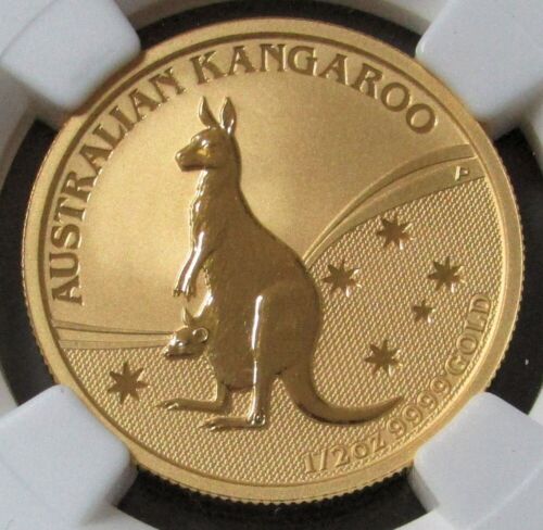 2009 P GOLD AUSTRALIA $50 KANGAROO 1/2 OZ COIN NGC MINT STATE 70 - Picture 2 of 3