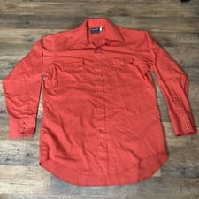 Vintage Wrangler Long Sleeve Pearl Snap 16-33 Large Made In USA