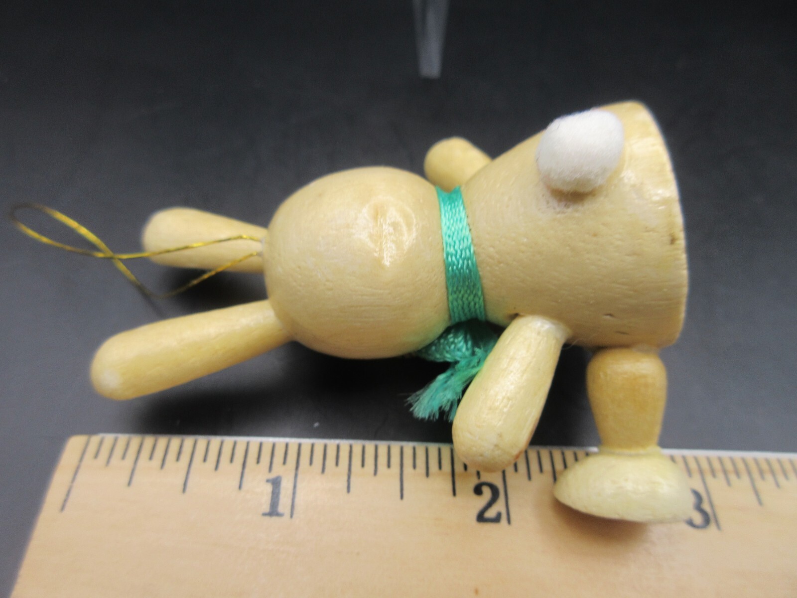 RARE! 1979 R. Dakin Co Wooden Sitting Easter Bunny Christmas Ornament EXCELLENT