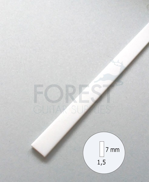 Guitar Binding material white ABS plastic 7 x 1.5 mm