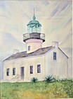 RONI SUMER (La Jolla, California)  Orig. Watercolor, , "Lighthouse at Pt. Loma" — photo 4